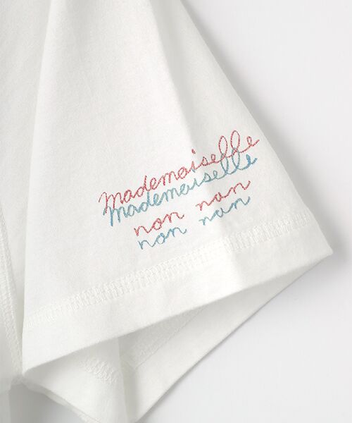 Mademoiselle NON NON / マドモアゼルノンノン Tシャツ | 【60th Anniversary Collection】コンパクトヤーン天竺エアロシフォン加工　水彩画Tシャツ【ハト】 | 詳細6