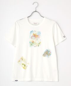 【60th Anniversary Collection】コンパクトヤーン天竺エアロシフォン加工　水彩画Tシャツ【野菜・お花...etc】