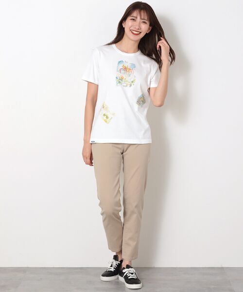 Mademoiselle NON NON / マドモアゼルノンノン Tシャツ | 【60th Anniversary Collection】コンパクトヤーン天竺エアロシフォン加工　水彩画Tシャツ【野菜・お花...etc】 | 詳細14