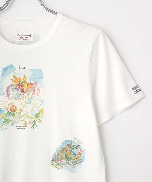 Mademoiselle NON NON / マドモアゼルノンノン Tシャツ | 【60th Anniversary Collection】コンパクトヤーン天竺エアロシフォン加工　水彩画Tシャツ【野菜・お花...etc】 | 詳細2