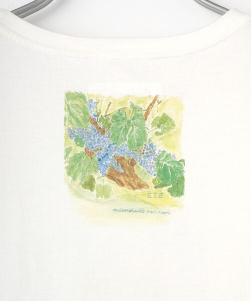 Mademoiselle NON NON / マドモアゼルノンノン Tシャツ | 【60th Anniversary Collection】コンパクトヤーン天竺エアロシフォン加工　水彩画Tシャツ【野菜・お花...etc】 | 詳細5