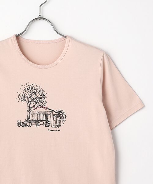 Mademoiselle NON NON / マドモアゼルノンノン Tシャツ | オーガニック天竺　クルーネックプリント刺繍半袖Tシャツ【papas cafe】 | 詳細8