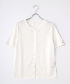 マドモアゼルノンノン　麻シャツ 15,000→13,900円変更しました。 定番】天竺 無シル防縮加工 ロゴプリント8分袖Tシャツ （Tシャツ