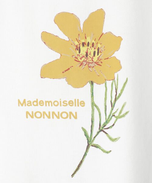 Mademoiselle NON NON / マドモアゼルノンノン Tシャツ | 59/2コンパクトヤーン天竺エアシエロフォン加工　クルーネック5分袖Tシャツ【コスモス】 | 詳細2