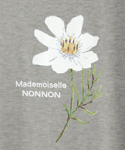 Mademoiselle NON NON / マドモアゼルノンノン Tシャツ | 59/2コンパクトヤーン天竺エアシエロフォン加工　クルーネック5分袖Tシャツ【コスモス】 | 詳細14