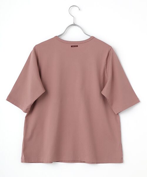 Mademoiselle NON NON / マドモアゼルノンノン Tシャツ | 40/2トルコオーガニック天竺　クルーネックAラインTシャツ【5分袖】【犬の散歩の風景】 | 詳細8