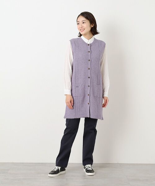 Mademoiselle NON NON / マドモアゼルノンノン ベスト | FOX/SUPER FINE MERINO CABLE KNIT　ベスト | 詳細6