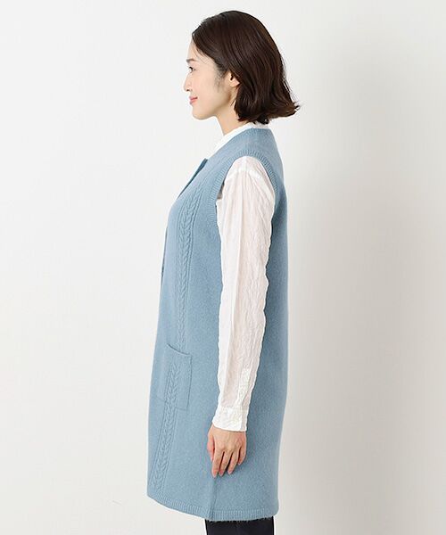 Mademoiselle NON NON / マドモアゼルノンノン ベスト | FOX/SUPER FINE MERINO CABLE KNIT　ベスト | 詳細14