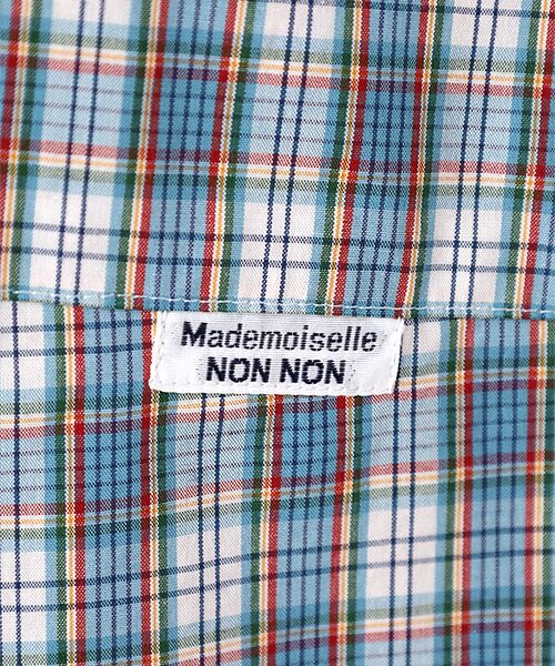 Mademoiselle NON NON / マドモアゼルノンノン シャツ・ブラウス | タイプライターソフトチェック プルオーバースモックブラウス | 詳細1