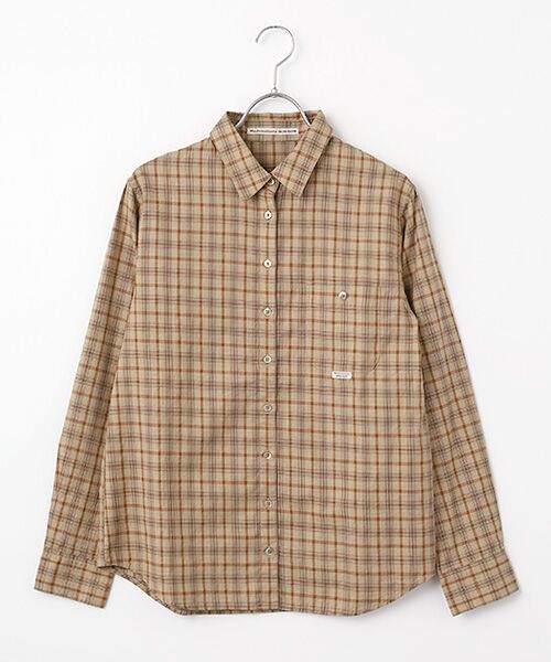 Mademoiselle NON NON / マドモアゼルノンノン シャツ・ブラウス | TOPコットンローンチェックシャツ（ＴＯＰベージュ系）