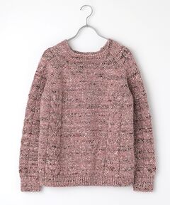 Baby Alpaca/Silk Tweed 天竺 ボトルネックセーター