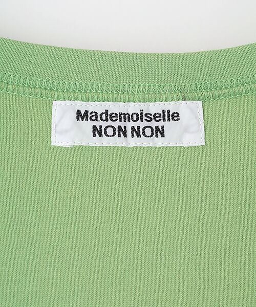 Mademoiselle NON NON / マドモアゼルノンノン Tシャツ | グレイス天竺　クルーネックTシャツ【デニムアップリケ】 | 詳細5