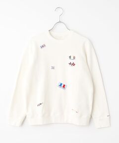 Mademoiselle NON NON / マドモアゼルノンノン スウェット | AZUMAラフィ裏毛  ワッペントレーナー