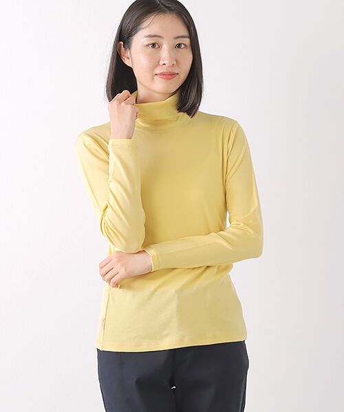 Mademoiselle NON NON / マドモアゼルノンノン カットソー | 100/2フライスボーダー&ムジ  タートルネックカットソー | 詳細4