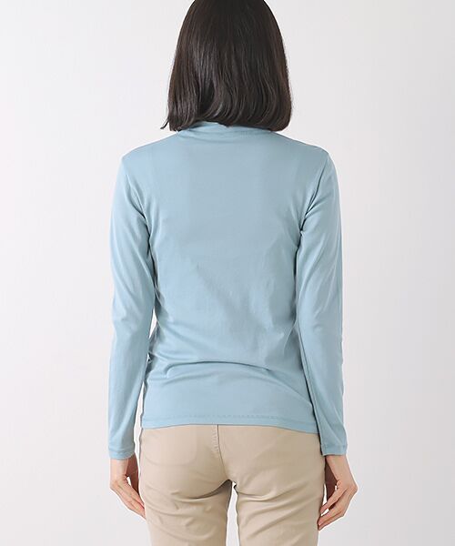 Mademoiselle NON NON / マドモアゼルノンノン カットソー | 100/2フライスボーダー&ムジ  タートルネックカットソー | 詳細12