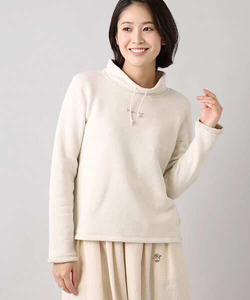 Mademoiselle NON NON / マドモアゼルノンノン スウェット | 30/-X30/-X10/-カラーネップ裏毛 ハイネックプルオーバー | 詳細7