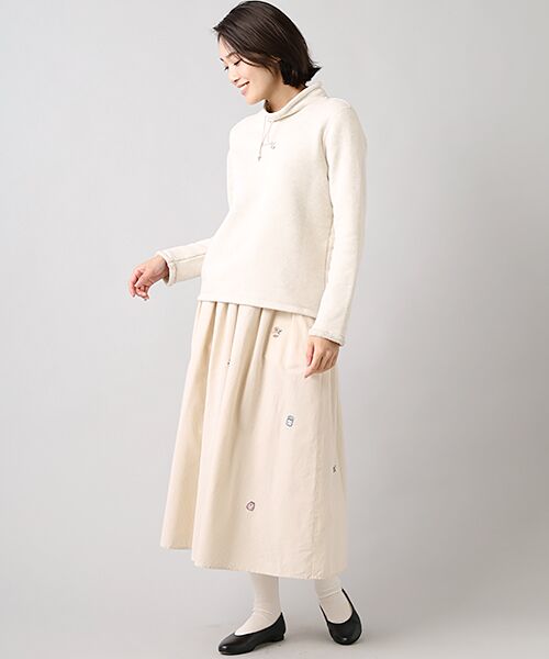 Mademoiselle NON NON / マドモアゼルノンノン スウェット | 30/-X30/-X10/-カラーネップ裏毛 ハイネックプルオーバー | 詳細11