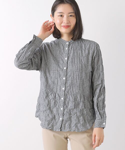 traditional Weatherwear スタンドカラー　長袖シャツ　S traditional Weatherwear スタンドカラー 長袖シャツ S