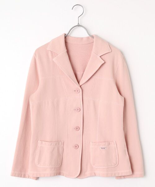 Mademoiselle NON NON / マドモアゼルノンノン テーラードジャケット | グレース×ストレッチ裏毛  テーラードジャケット（ピンク）