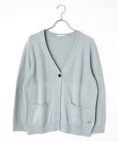 Mademoiselle NON NON / マドモアゼルノンノン カーディガン・ボレロ | オーガニックコットン8G   ノーカラーカーディガン