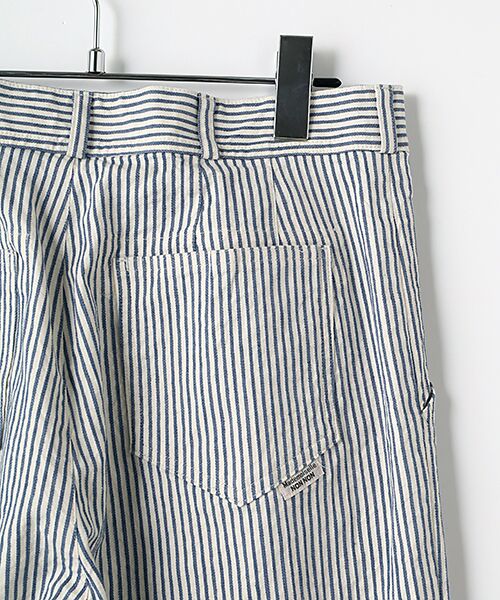 Mademoiselle NON NON / マドモアゼルノンノン その他パンツ | 綿麻ビスコースストレッチ ピケストライプパンツ[フルレングス] | 詳細3