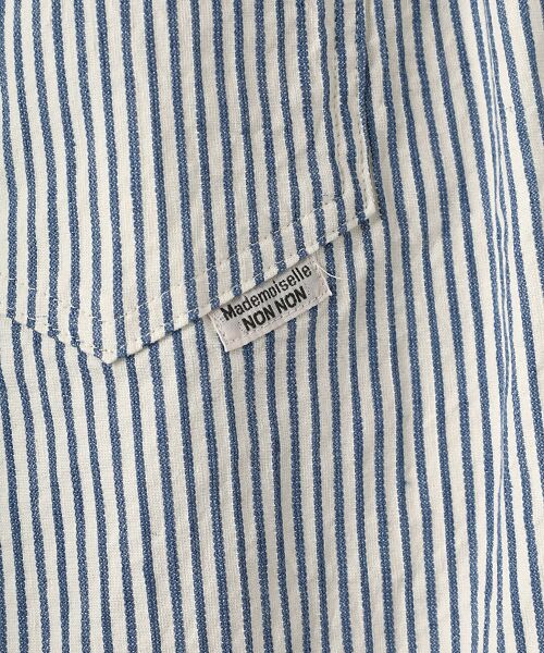 Mademoiselle NON NON / マドモアゼルノンノン その他パンツ | 綿麻ビスコースストレッチ ピケストライプパンツ[フルレングス] | 詳細6