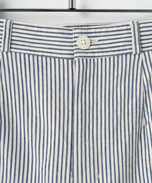 Mademoiselle NON NON / マドモアゼルノンノン その他パンツ | 綿麻ビスコースストレッチ ピケストライプパンツ[フルレングス] | 詳細7
