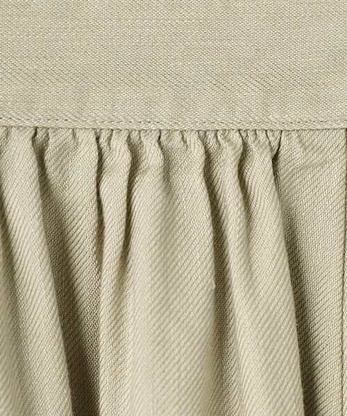 Mademoiselle NON NON / マドモアゼルノンノン ロング・マキシ丈スカート | リヨセルリネンソフトツイルギャザーフレアースカート | 詳細8