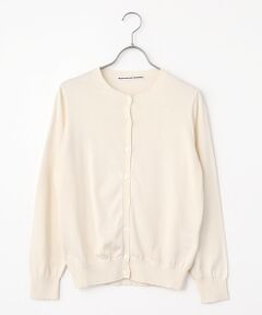 Mademoiselle NON NON / マドモアゼルノンノン カーディガン・ボレロ | SUVIN GOLD天竺 クルーネックカーディガン