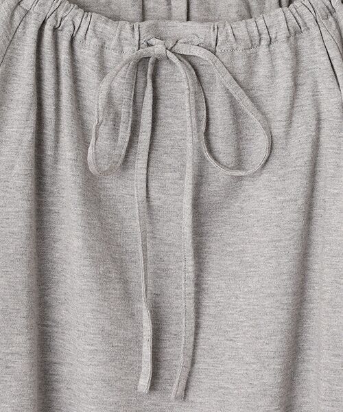 Mademoiselle NON NON / マドモアゼルノンノン Tシャツ | コンパクトヤーンエアロシフォン加工 共紐リボン付きギャザーカットソー | 詳細1