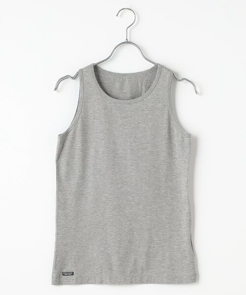 Mademoiselle NON NON/マドモアゼルノンノン コンパクトヤーンエアロシフォン加工 タンクトップ TOPグレー L Mademoiselle NON NON/マドモアゼルノンノン コンパクトヤーンエアロシフォン加工 タンクトップ TOPグレー L