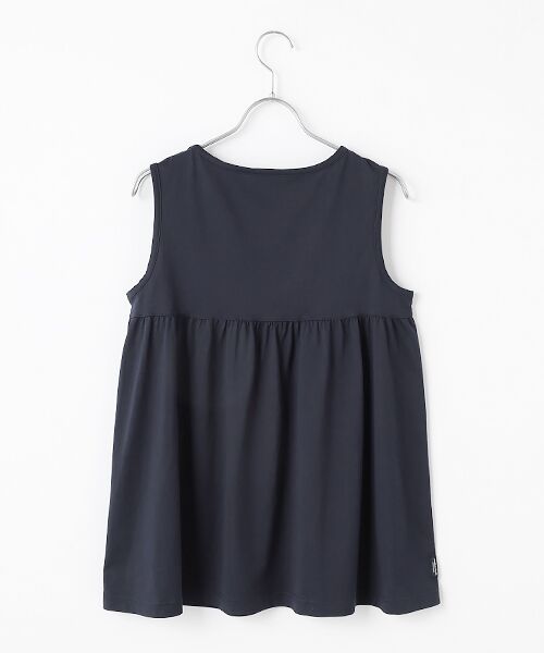 Mademoiselle NON NON / マドモアゼルノンノン カットソー | 甘撚りコンパクトヤーン天竺ローズぺトール加工 胸下切り替えノースリーブカットソー | 詳細2