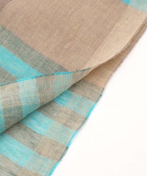 Mademoiselle NON NON / マドモアゼルノンノン マフラー・ショール・スヌード・ストール | <MA.AL.BI>GREEN CHECK STOLE | 詳細1