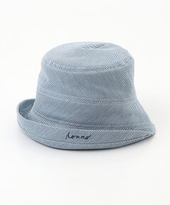 【未使用春夏】MademoiselleNONNONバケットハット ブルーグレー系 Mademoiselle NON NON - 紫外線対策に◎Mademoiselle NON NONの