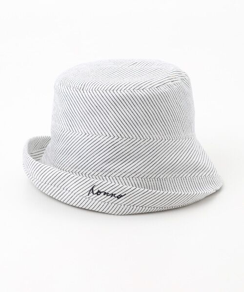 Mademoiselle NON NON / マドモアゼルノンノン ハット | ヒッコリーストライプ クロシュハット（シロ×ネイビー）
