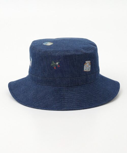 Mademoiselle NON NON / マドモアゼルノンノン ハット | 6ozリングオールドデニム 飛び柄刺繍入りハット | 詳細2