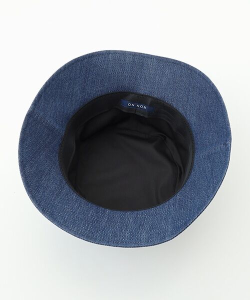Mademoiselle NON NON / マドモアゼルノンノン ハット | 6ozリングオールドデニム 飛び柄刺繍入りハット | 詳細4