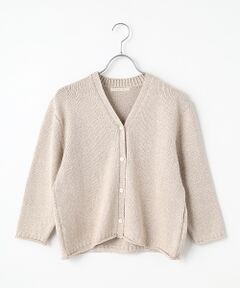 Mademoiselle NON NON / マドモアゼルノンノン カーディガン・ボレロ | 綿麻ミックスリリヤーン Vネックカーディガン