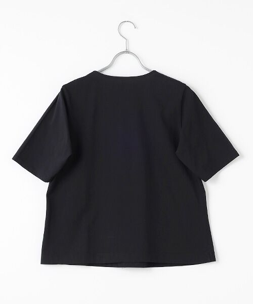 Mademoiselle NON NON / マドモアゼルノンノン Tシャツ | サイロプレミアム天竺ムジ＆ボーダー クルーネックTシャツ | 詳細1