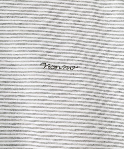 Mademoiselle NON NON / マドモアゼルノンノン Tシャツ | サイロプレミアム天竺ムジ＆ボーダー クルーネックTシャツ | 詳細8