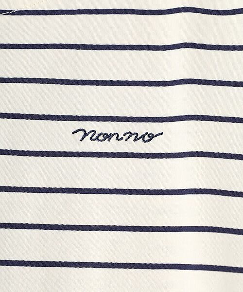 Mademoiselle NON NON / マドモアゼルノンノン Tシャツ | サイロプレミアム天竺ムジ＆ボーダー クルーネックTシャツ | 詳細10