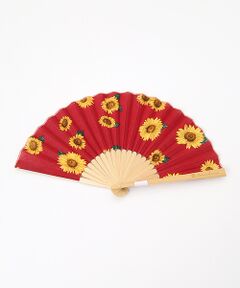 Mademoiselle NON NON / マドモアゼルノンノン その他小物 | リネンプリント ひまわり柄扇子