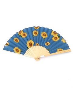 Mademoiselle NON NON / マドモアゼルノンノン その他小物 | リネンプリント ひまわり柄扇子