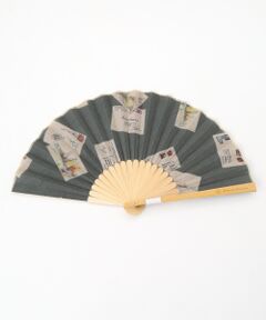 Mademoiselle NON NON / マドモアゼルノンノン その他小物 | リネンプリント ポストカード柄扇子