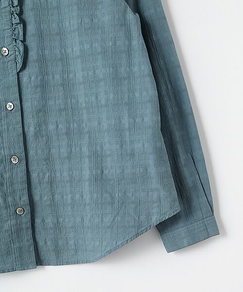 Mademoiselle NON NON / マドモアゼルノンノン シャツ・ブラウス | コットンカラミジャガードチェックワッシャー 長袖ブラウス | 詳細4