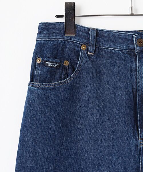 Mademoiselle NON NON / マドモアゼルノンノン デニムパンツ | コットンリネンムラ糸交織デニムバギーパンツ[フルレングス] | 詳細2