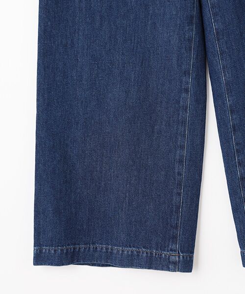 Mademoiselle NON NON / マドモアゼルノンノン デニムパンツ | コットンリネンムラ糸交織デニムバギーパンツ[フルレングス] | 詳細4