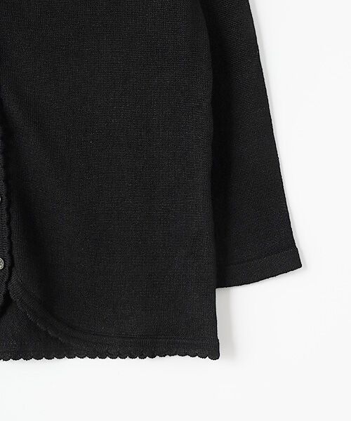 Mademoiselle NON NON / マドモアゼルノンノン カーディガン・ボレロ | ユーロリネン天竺 Vネックカーディガン | 詳細3