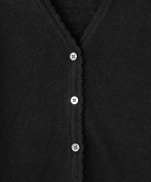 Mademoiselle NON NON / マドモアゼルノンノン カーディガン・ボレロ | ユーロリネン天竺 Vネックカーディガン | 詳細4