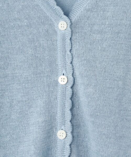 Mademoiselle NON NON / マドモアゼルノンノン カーディガン・ボレロ | ユーロリネン天竺 Vネックカーディガン | 詳細5